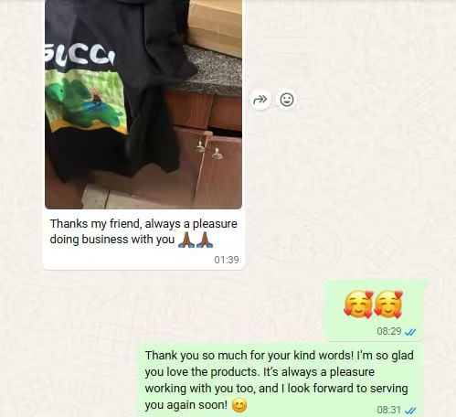 Customer feedback screenshot three